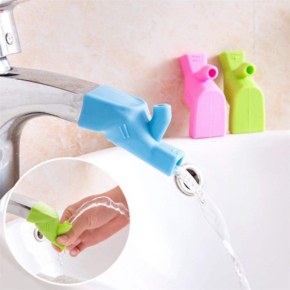 3 farben Prämie Baby Waschen Hände Wasserhahn Verlängerung Brunnen Silikon klopfen Küche Wasserhahn Zubehör freies