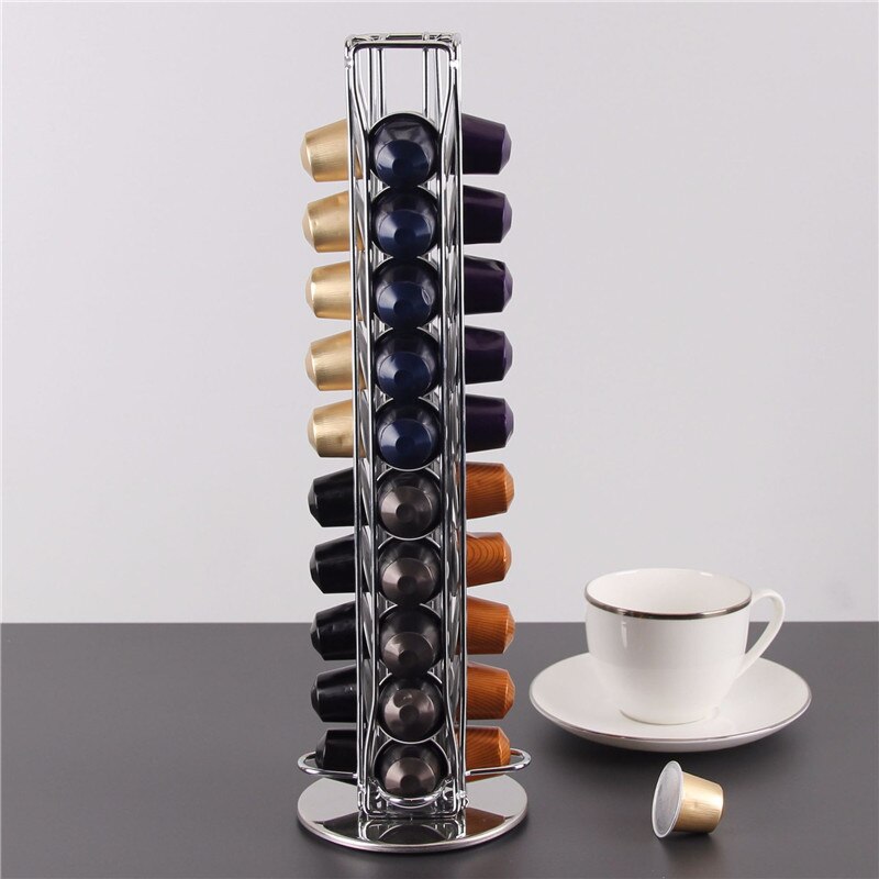 40 tassen Nespresso Kaffee Hülsen Halfter Rotierenden Gestell Kaffee Kapsel Stehen Dolce Gusto Kapseln Lagerung Regal Organisation Halfter