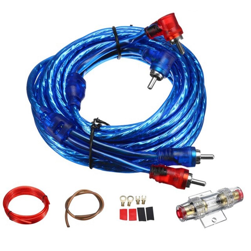 1500W Auto o Lautsprecher Verdrahtung Verstärker Kabel Subwoofer Lautsprecher Installation Linie Bausatz 8Ga Netzkabel 60 Ampere Sicherung Halfter