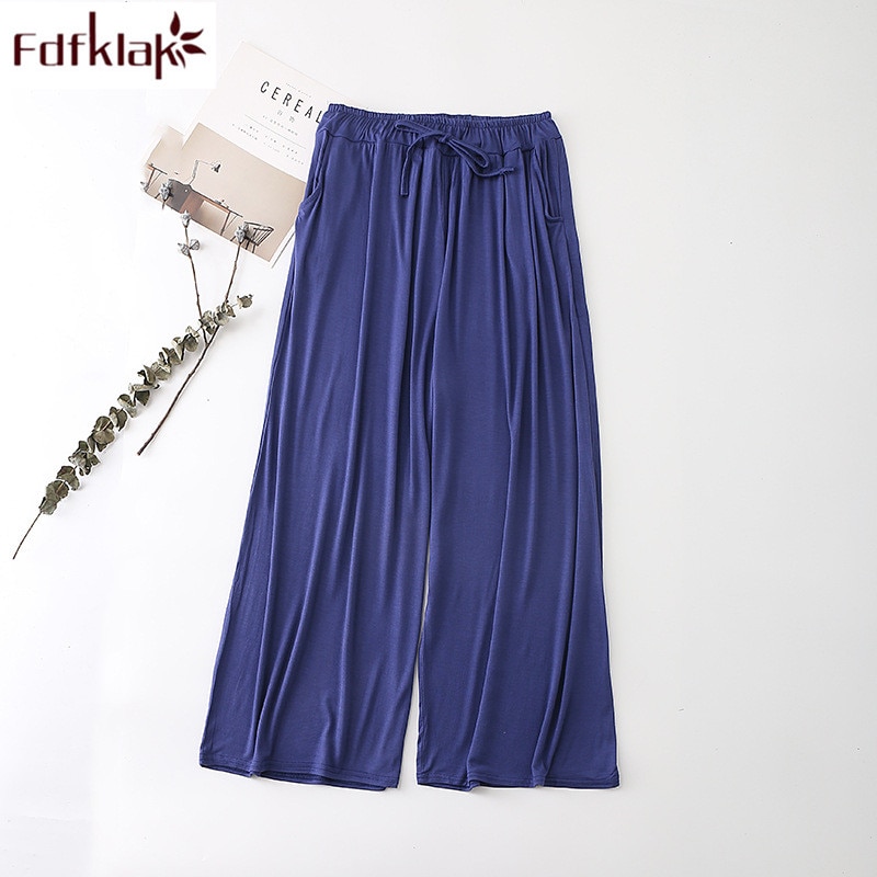 Frühling herbst Schlafanzug hosen frauen nachtwäsche hause Schlauch verlieren Salon tragen frauen pijamas hosen breites bein baumwolle Schlafanzug Schlauch