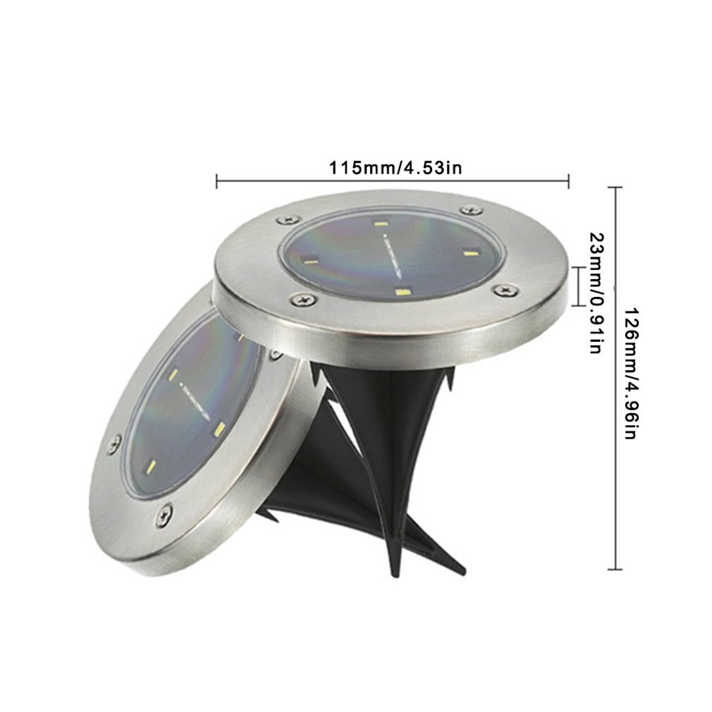 LED Solar- Rasen Lampe Solar- Energie Begraben Licht Unter Boden Lampe draussen Pfad Weg Garten Belag Licht Weiß warm Weiß
