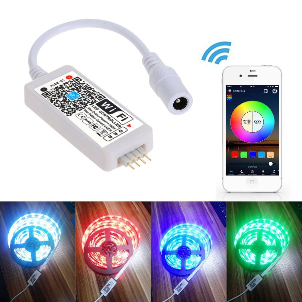 LED WiFi RGB Regler für LED Streifen 3528 5050 LED Lampe DC5-28V LED WiFi RGB Regler Clever RGB Dimmer IOS Android Telefon