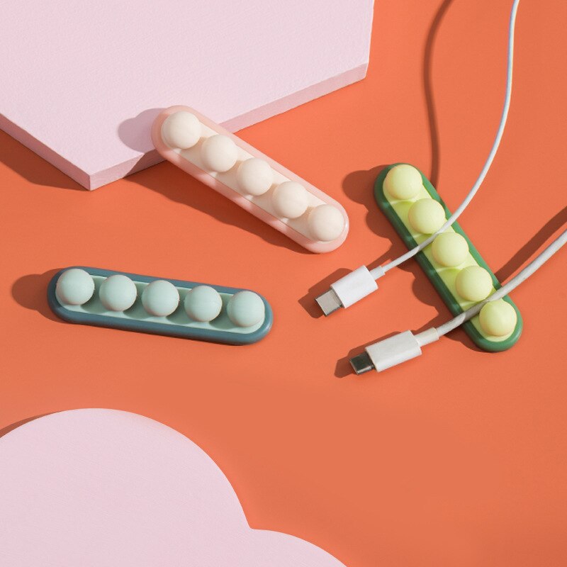 Kabel Veranstalter Kabel Wickler Schreibtisch Ordentlich Verwaltung Clips Silikon USB Kabel Halfter für Maus Kopfhörer Kopfhörer Draht Veranstalter