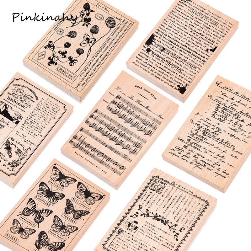 Jahrgang Anlage Notizen Musik Backgound dekoration stempel holz stempel für scrapbooking schreibwaren DIY handwerk Standard stempel