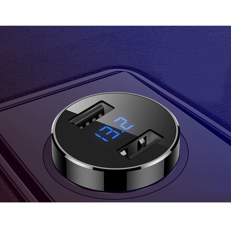 Digital Anzeige Auto ladegerät Multi-funktion Auto ladegerät Anzeige Auto ladegerät 2.4A 2USB Auto ladegerät Clever Auto ladegerät