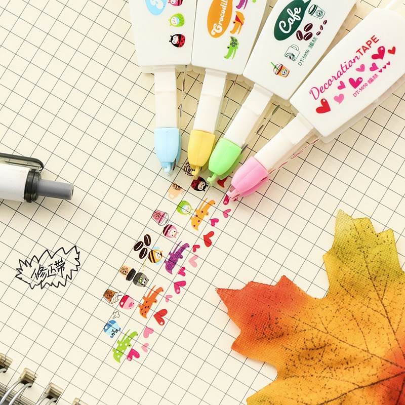 Nette Tiere Gedrückt Dekorative Korrektur Band Kawaii Korrektor Für Schule Schreibwaren Schule Versorgung Papeleria