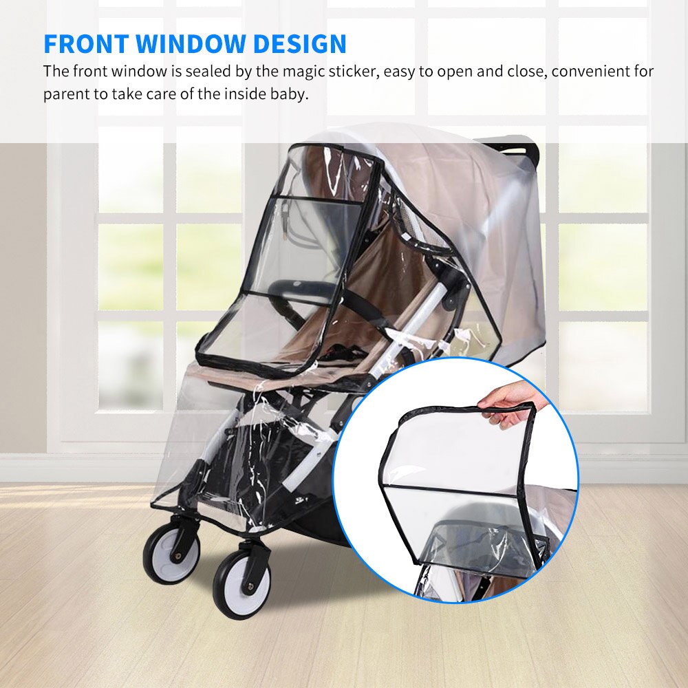 Kinderwagen Wasserdicht Regen Abdeckung Für Baby Kinderwagen transparent Wind Staub Schild Reißverschluss Öffnen Kinderwagen Regenmantel
