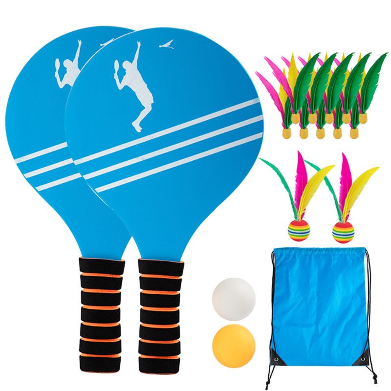 X5QF Kricket Schläger und Ball für freundlicher Paddel Ball einstellen Familie Unterhaltung Badminton