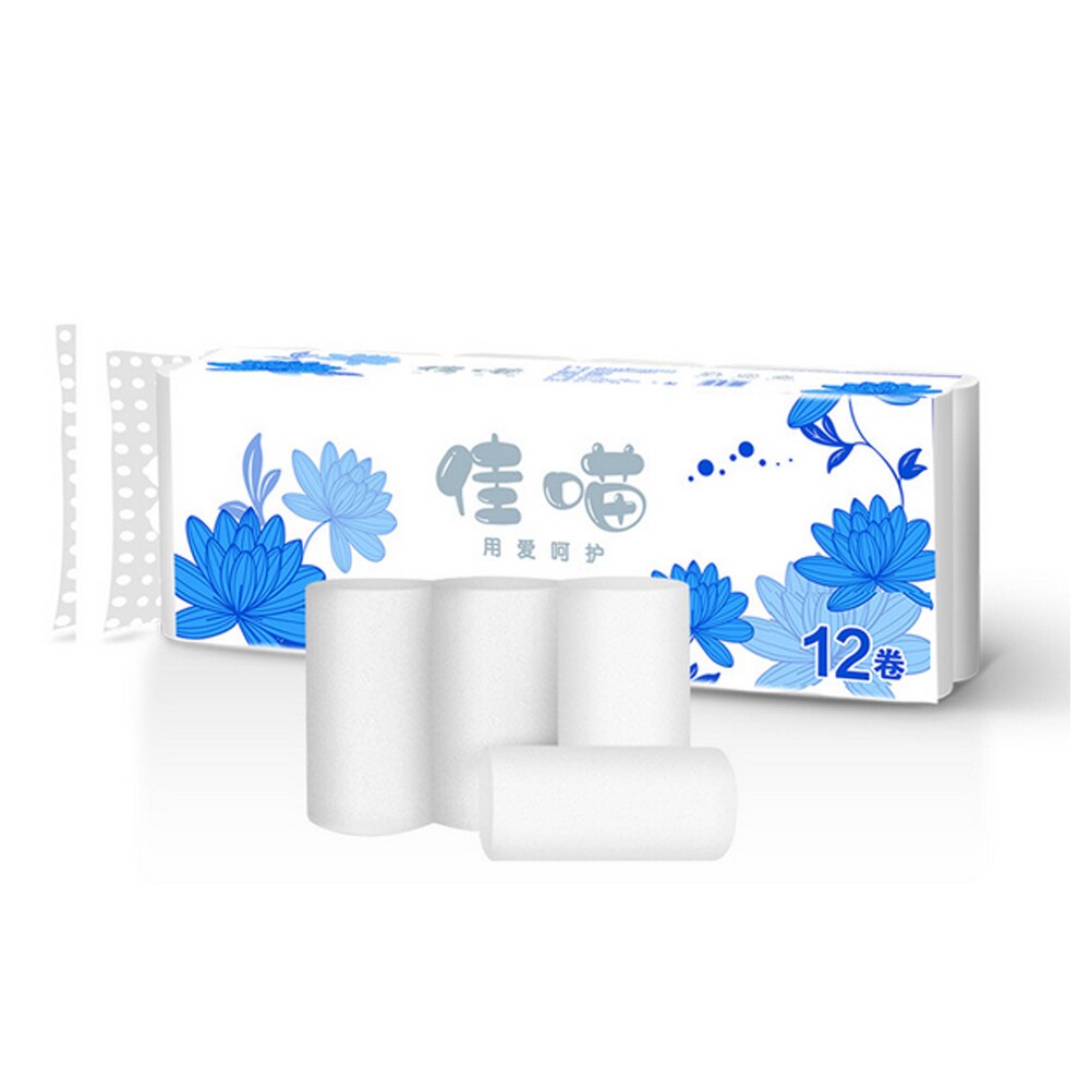 12 rollen Tragbare Toilette Papier 4 schichten Einweg Weiche Haushalts Papier Handtuch für Heimat Restaurant Schlecht Kernlosen Gewebe Papier
