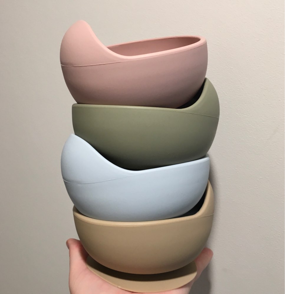 1einstellen Silikon Baby Fütterung Schüssel Geschirr Wasserdichte Löffel Nicht-Unterhose Geschirr BPA FREI Silikon Gerichte für Baby Schüssel Baby Platte