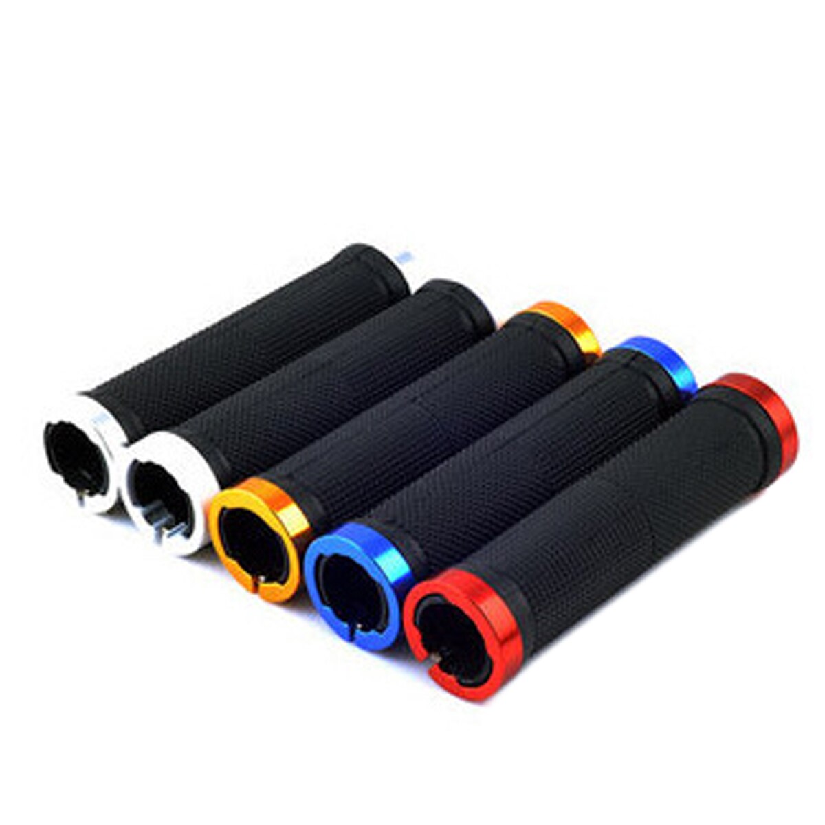 1 paar Silikon Radfahren Fahrrad Griffe Mountainbike Lenker Griff Bar Gerade Rohr Fahrrad Abdeckung Schraube Verriegelung Paar Weiche Teile
