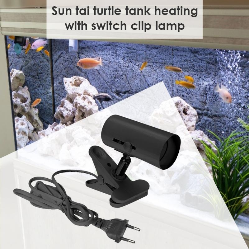 Schildkröte Fisch Panzer Heizung Lampe Halfter Haustier Halten E27 Licht Halfter mit Clip Abdeckung 360 Grad Drehung Clip-auf Birne Haustier Liefert