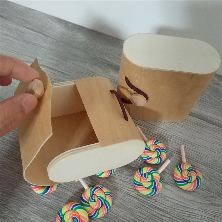 Natur Kreative Licht Holz Mini Kasten DIY Handgemachten zurück Süßigkeiten -Kasten Tee Kaffee Aufbewahrungsbox Kleine Dekoration 8*8*4 CM