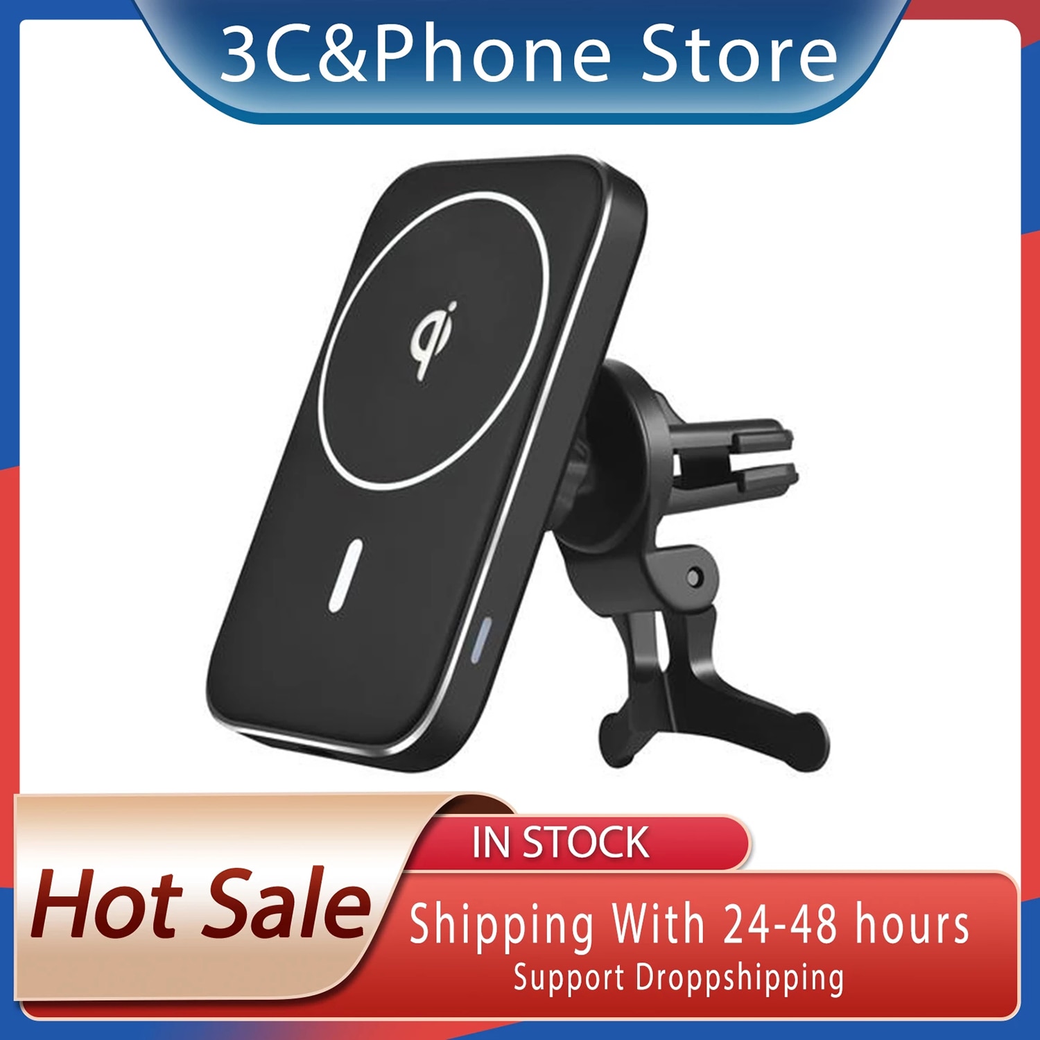 15w Magnetische Auto Drahtlose Ladegerät Schnelle Ladung Auto Halterung Luft entlüften Telefon Stehen Für Iphone 12 ProMax 12Mini magSafe Auto Halfter