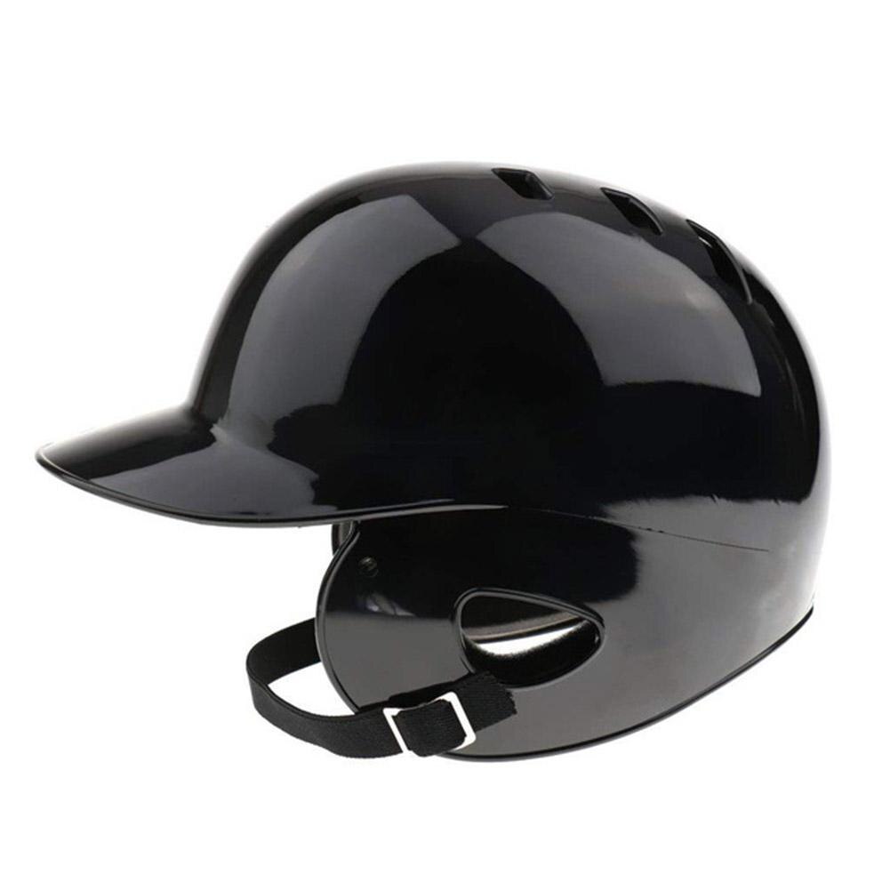 unisex Allgemeinen Baseball Helm Atmungsaktive Doppel Ohren Schutz Baseball Sport Helm Kopf Schutz 55-60 CM kopf Schwarz