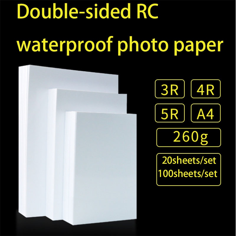 100 Blätter von Foto Papier 260g A4 / 4R wasserdicht Drucken Sekretariat Drucker Foto Papier Drucker Bild hoch-Glanz matt