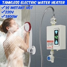 3800W Schlecht Wasser Heizung mit Dusche Kopf LCD Digital Temperatur Anzeige 3-sekunde Schnelle Heizung Für Hause Dusche