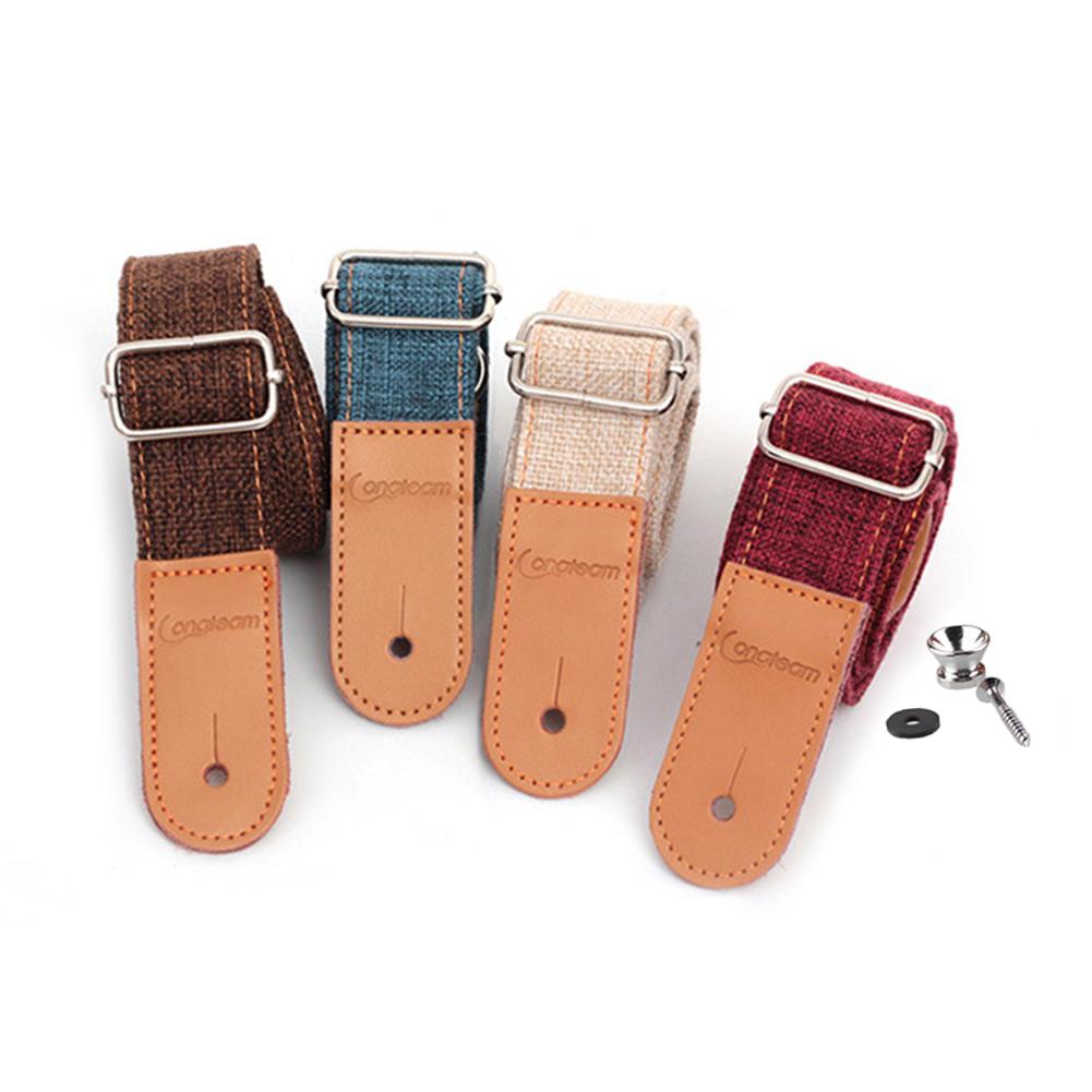 Longteam Ukulele Gurt Weiche Baumwolle Faser mit Leder Enden Ukulele Schulter Gurt Hawaii 4 Saiten Gitarre Gürtel Gurt