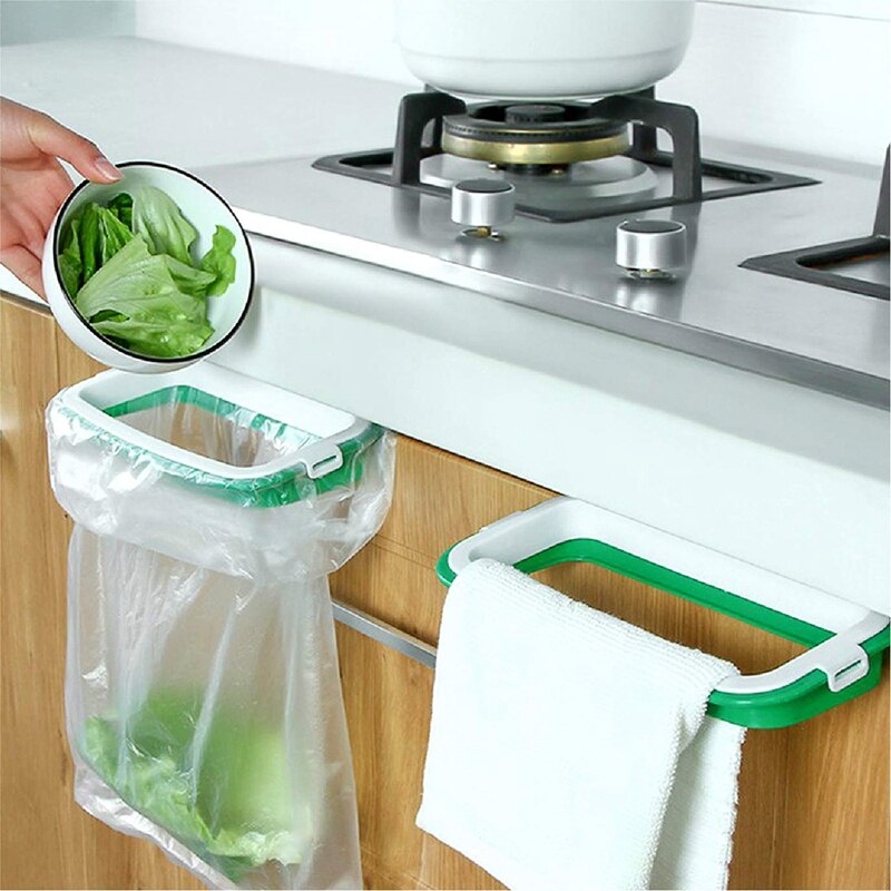 6Stck Küche Hängen Papierkorb Tasche Halfter Gestell Müll Tasche Kunststoff Halterung Schrank Tür Schrank Hängen Lagerung Halfter