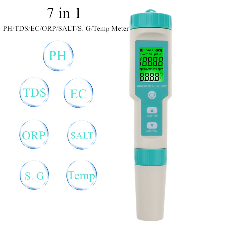 COM-600 7 in 1TDS/EC/PH/SALZ/S. G/ORP/Temp Meter Wasser Monitor Tester IP67 PH Meter lebensmittel Trinken Wasser Aquarien 40% aus