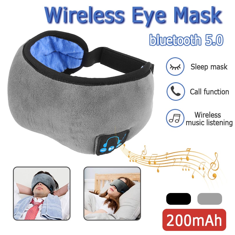 Schlaf Kopfhörer Waschbar Auge Maske kabellos bluetooth Kopfhörer Mit Klang Blockieren Lärm abbrechen App Fernbedienung