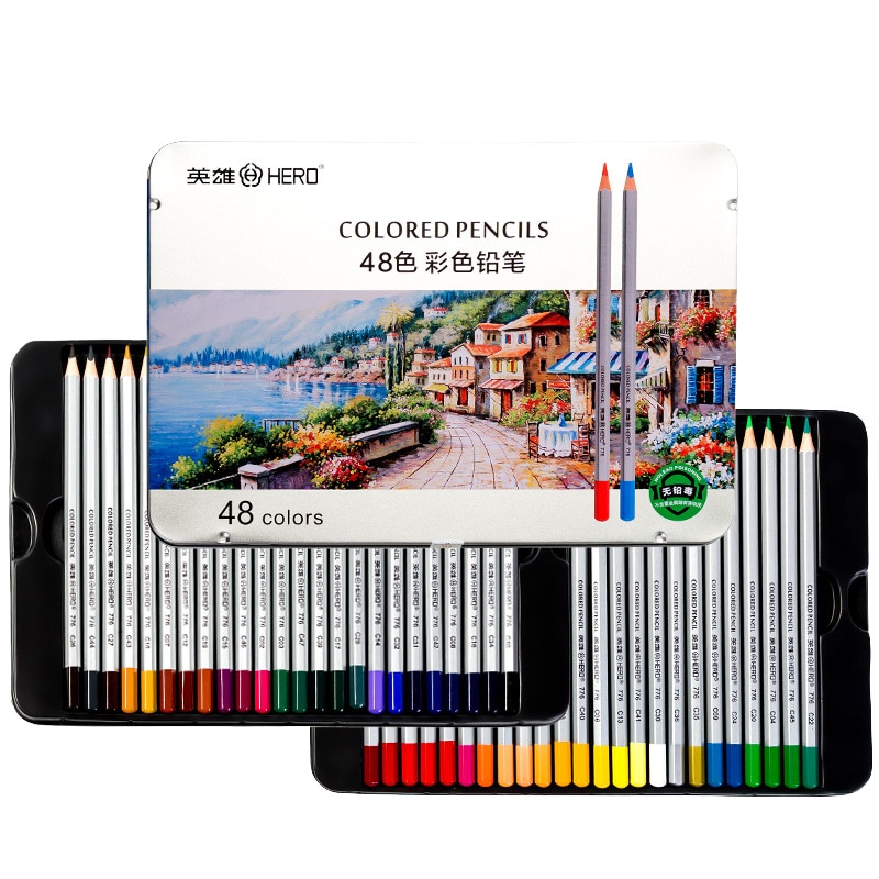 24/36/48/72 farbe Professionelle Aquarell Bleistift einstellen Kunst Skizze Zeichnung Holz Blei Bleistifte Kunst schule Bahnhofären Versorgung
