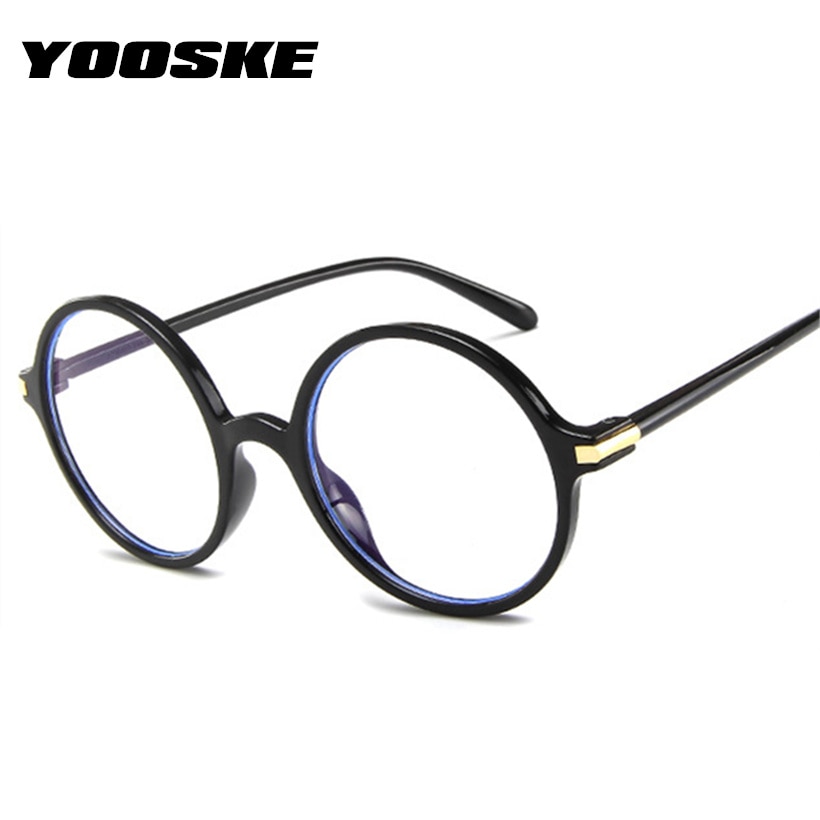 YOOSKE Frauen Runde Brille Rahmen Fashoin Optische Computer Gläser Jahrgang Männer Brillen Rahmen Transparente Gläser Myopie