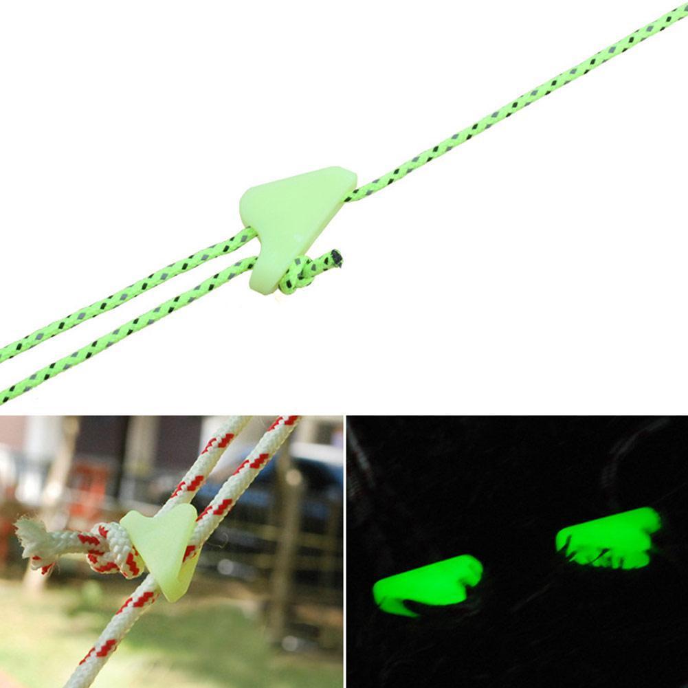 10Stck Professionelle Nachtleuchtende Camping Zelt Schloss Schnur Werkzeug Camping Linie Picknick Für draussen Spann Verschluss Kerl Seil Y6V1