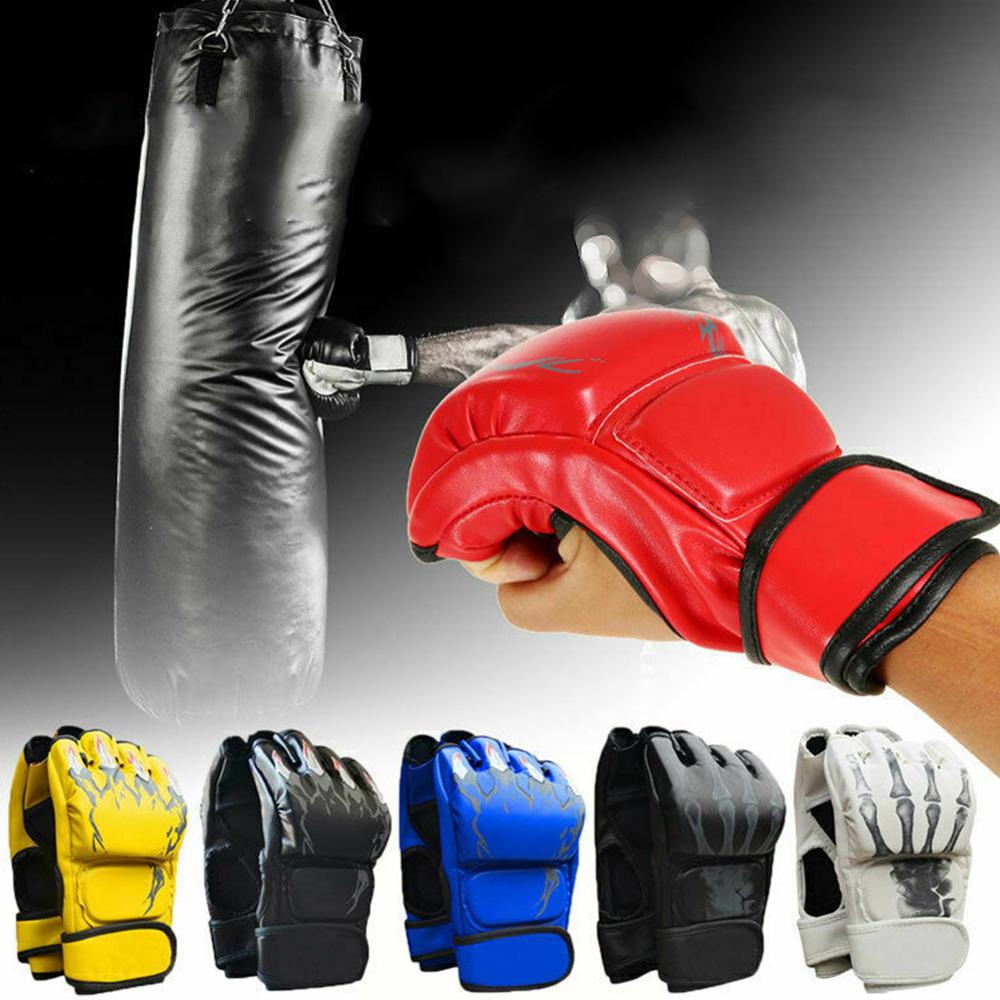 Kampf handschuhe Sanda kampf Taekwondo Ausbildung Boxen handschuhe MMA halb Finger Ausbildung handschuhe