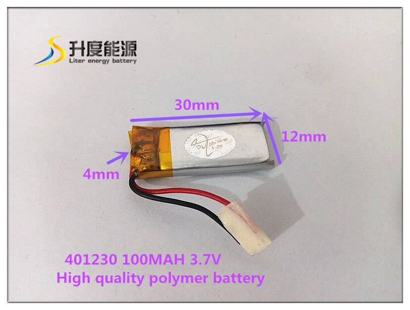 Polymer batterie 401230 3,7 V 100 mah batterie Bluetooth Headset Sport kopfhörer batterie