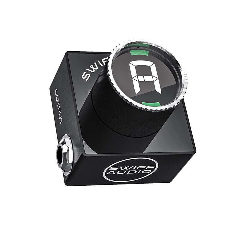 SWIFF Mini Pedal Tuner für Chromatische Gitarre Bass Stumm stimmen HD LED Anzeige Einstellbar A4 Palette Wert 430-449hz Gitarre Zubehör