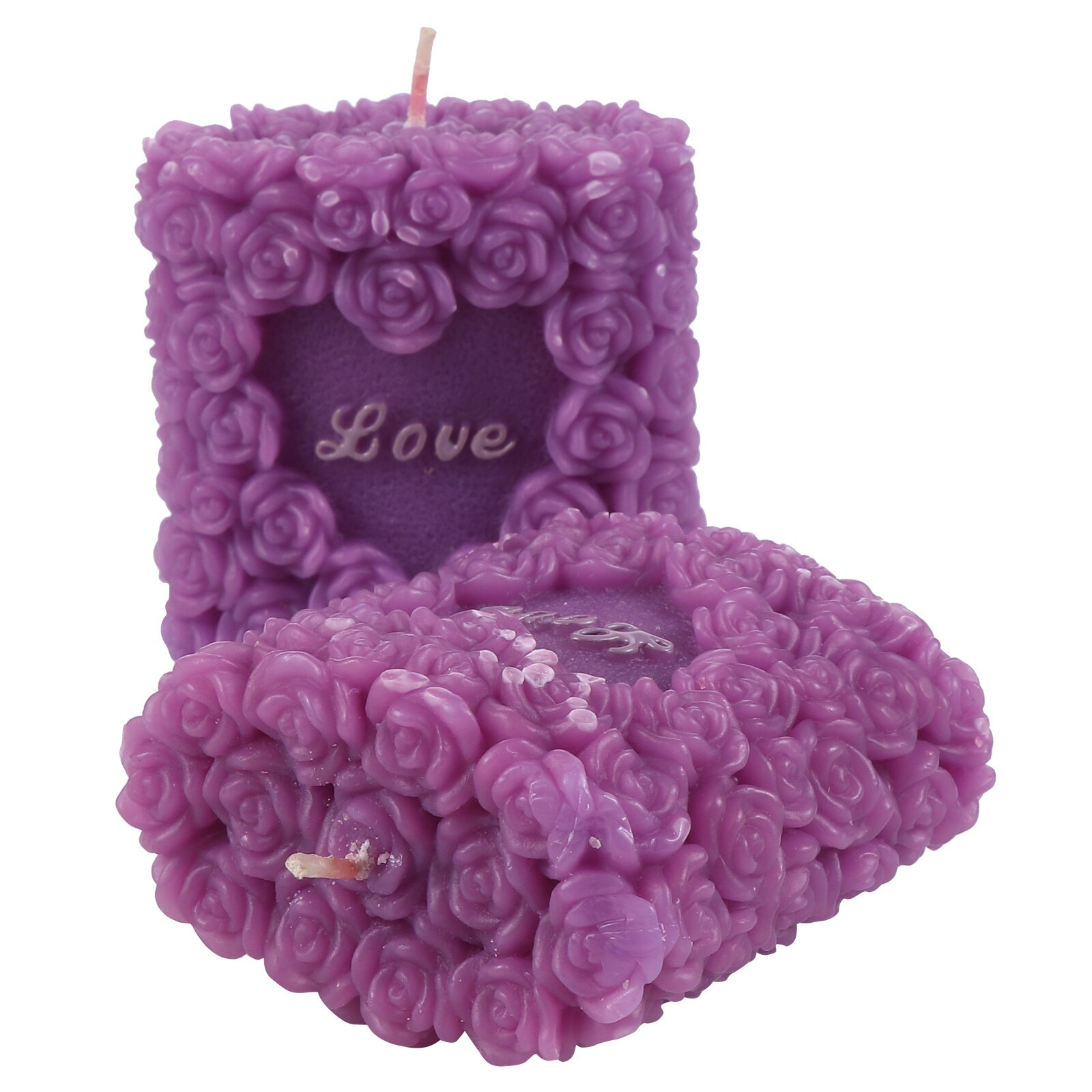 2Stck Valentinstag Kerze Rose Säule bilden Kerze Valentinstag Dekoration A50