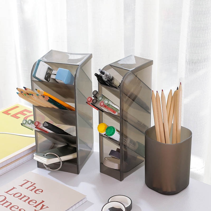 Neue Kreative 4 Netz sub-Netz Kunststoff Schreibtisch Organizer Schreibtisch Büro Stift Bleistift Halfter machen-hoch Lagerung Tablett