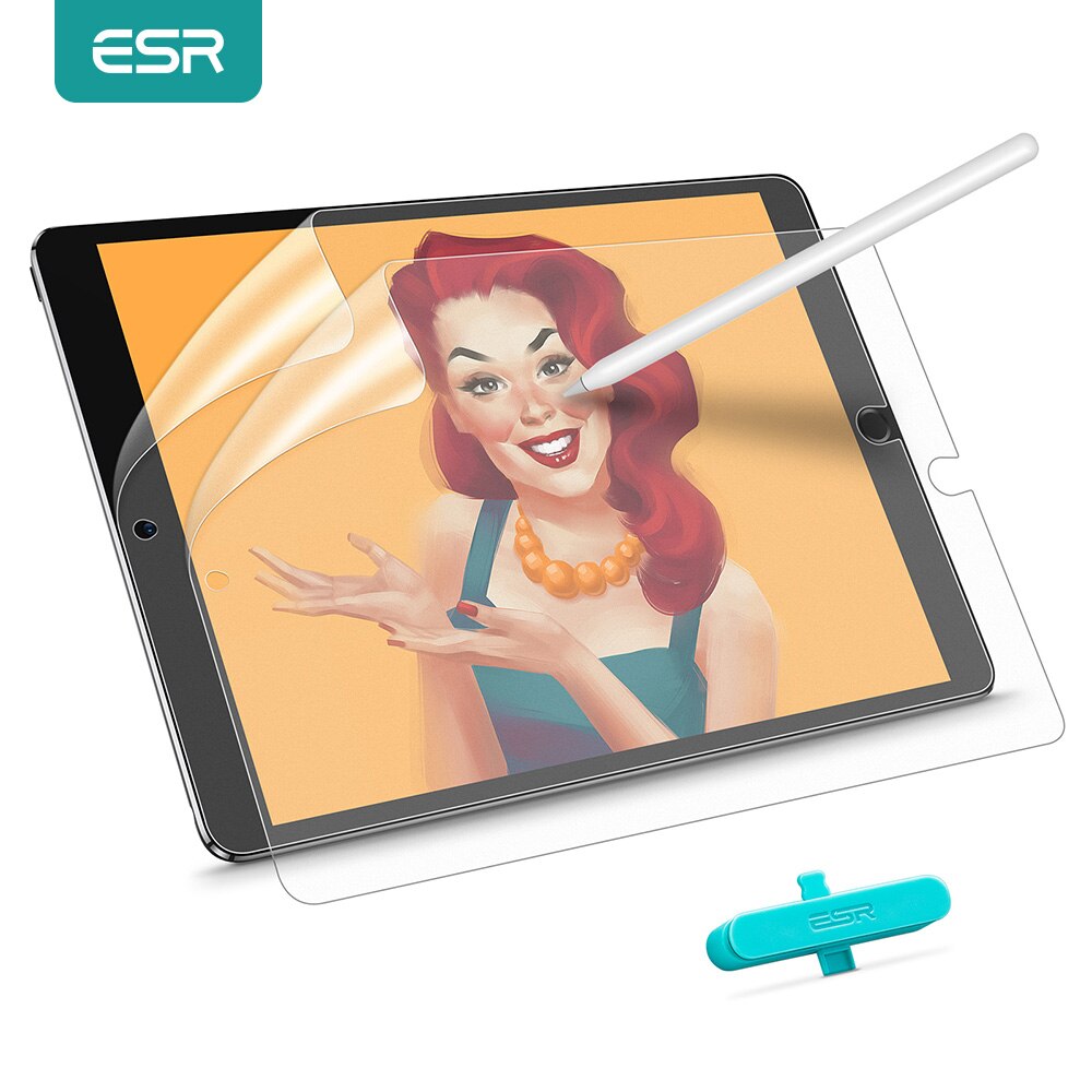 ESR 2Stck Papier Fühlen Bildschirm Schutz für iPad Luft 4 9. iPad Mini 6 Profi 12 9 11 iPad 7 Film Wie Schreiben Papier