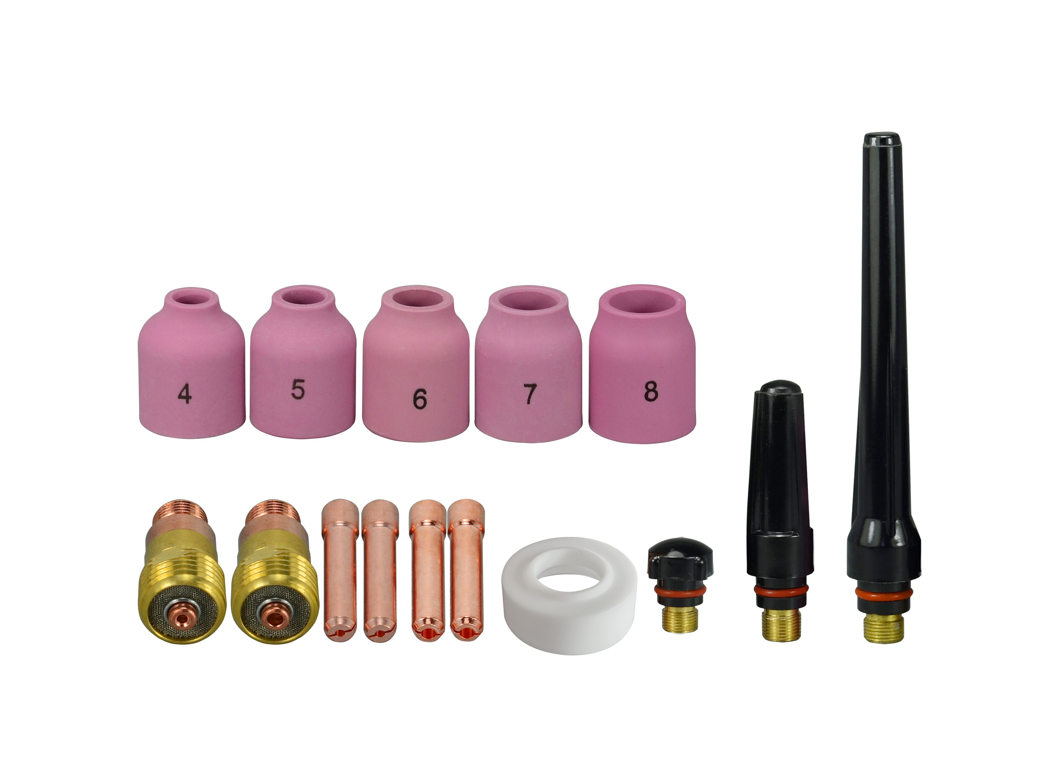 TIG dick Gas Objektiv Spannzangen körper 17GL116 10N23S 17GL332 10N24S 53N59 53N61S 17GLG20 57Y02 für WP 17 18 26 Taschenlampe 15 stücke