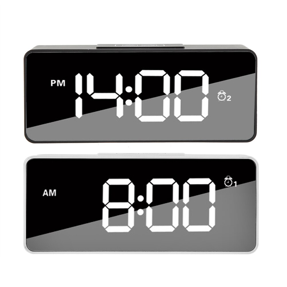 USB LED Wecker Digital Musik Schlummern Tisch Uhr Wecker Nacht Licht Hintergrundbeleuchtung Anzeige Hause Dekoration Uhr