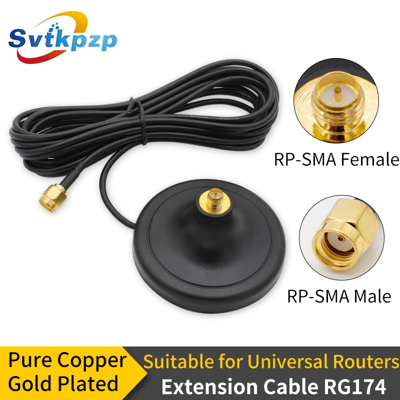 Router Magnetische Basis Antenne Booster RP-SMA Männlich-weibliche WIFI Verlängerung Kabel Externe 4g 2,4g Netzwerk Router Verlängerung Antennen