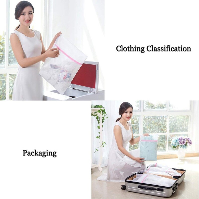 einstellen von 6 Gittergewebe Wäsche Taschen, mehrweg Gittergewebe Mit Reißverschluss Wäsche Waschen Taschen Große Gittergewebe und Feine Gittergewebe für Maschine Waschen Wäsche, T