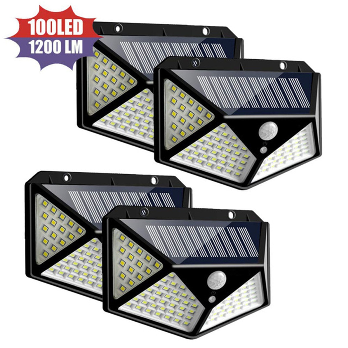 4 stücke LED Solar- Licht Ich bin Freien Wasserdichte 4-seite Solar- angetrieben Lampe 120 grad PIR Bewegung Sensor Zauberstab Licht garten Hof luz Solar-