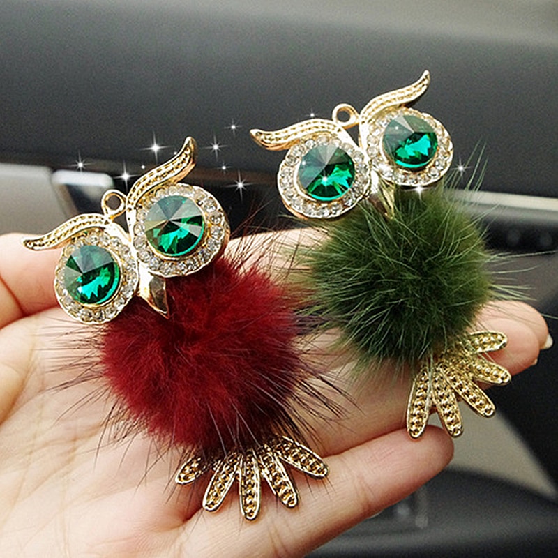 Nette Kristall Auto Lufterfrischer Parfüm schöNe eule Auto Auslauf entlüften Solide Duft Duft Auto Styling Innen zubehör