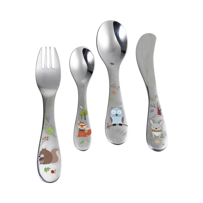 1 einstellen von 4Stck freundlicher Besteck Edelstahl Besteck freundlicher Küche Utensil