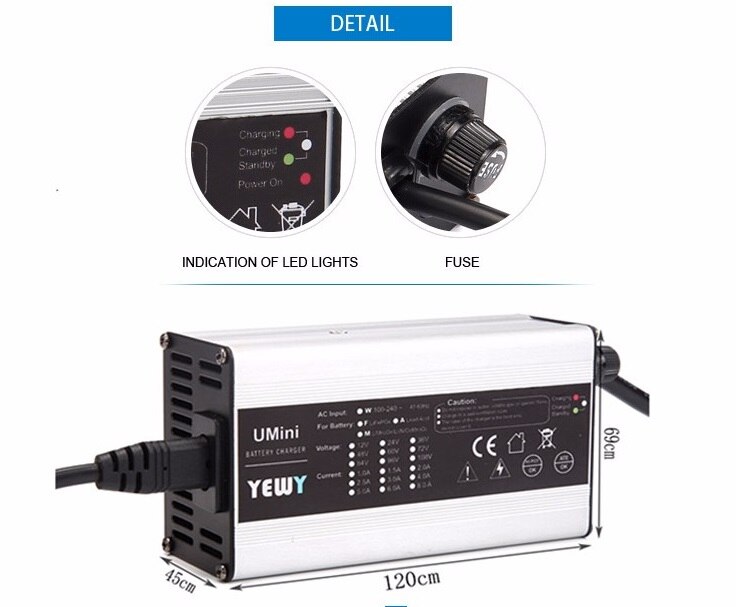 90 Watt LiFePO4 48V2A Elektroroller Ladegerät Fabrik Direkt