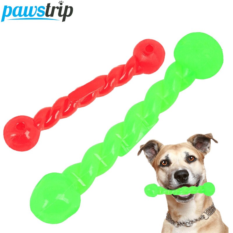 Pawstrip 1pc Weiche Gummi Hund Spielzeug Interaktive Hund Kauen Spielzeug Haustier Molaren Stock Zähne Sauber Welpen Haustier Ausbildung Spielzeug für Hunde 18cm Lange