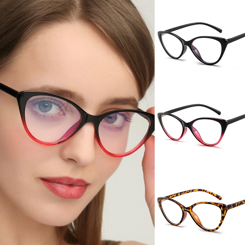 NEUE frauen Anti Blau Licht Computer Gläser Katze Brillen Rahmen Weibliche Jahrgang Runde Brille Optische Spektakel Brillen