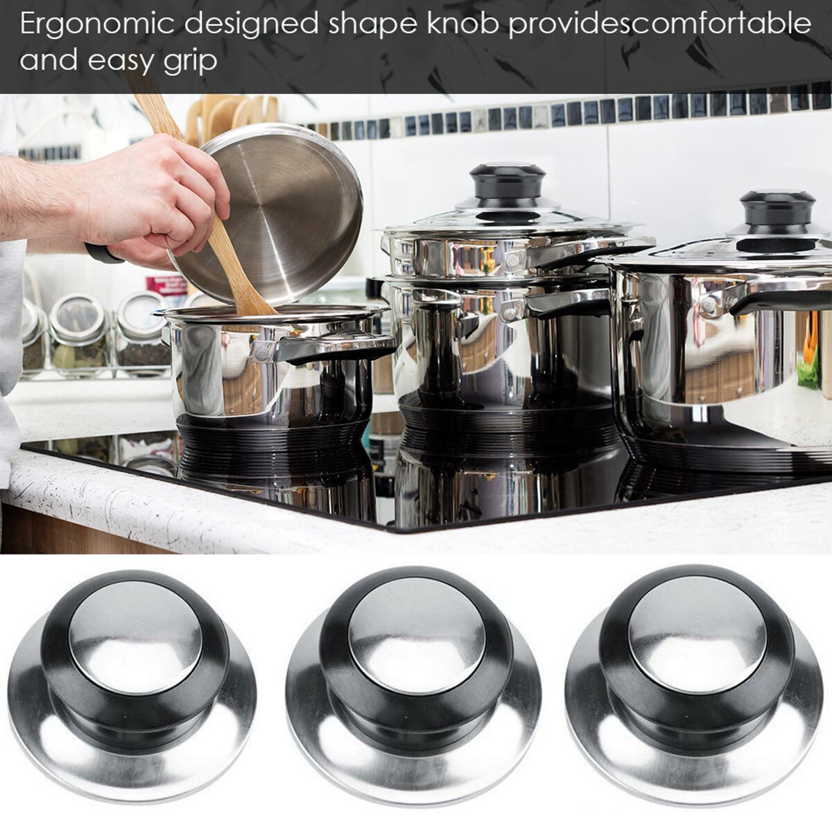 5Stck Topf Pfanne Deckel Knopf Wärme-Besteändig Topf Pfanne Deckel Knopf Hebe Hause Griff Kochgeschirr Ersatz Teile Küche werkzeuge