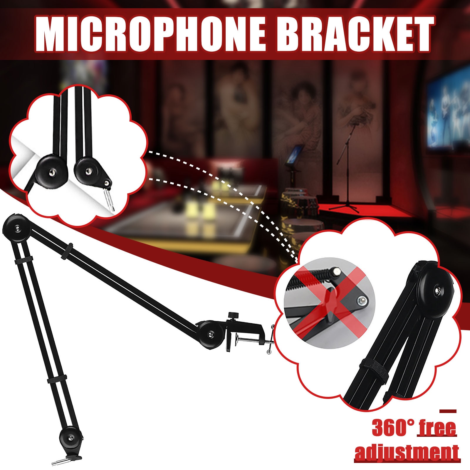 neue Mikrofon Halfter mikrofon kondensator mikrofon Halfter gelenk armlehne geeignet für büro Sitzungen und Karaoke