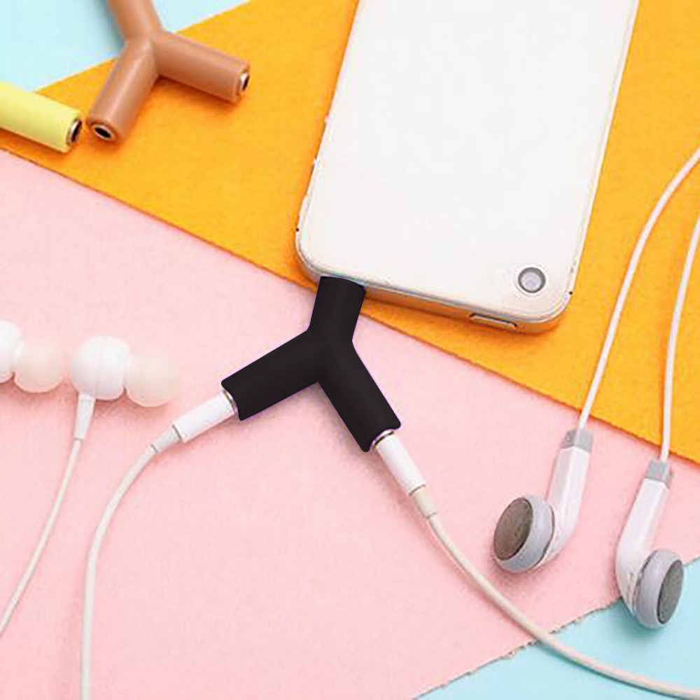 Neue Audio- Splitter Y Jack Stecker auf 2 Weibliche M/F 3,5mm Stereo Kopfhörer Kopfhörer Audio- Splitter Adapter