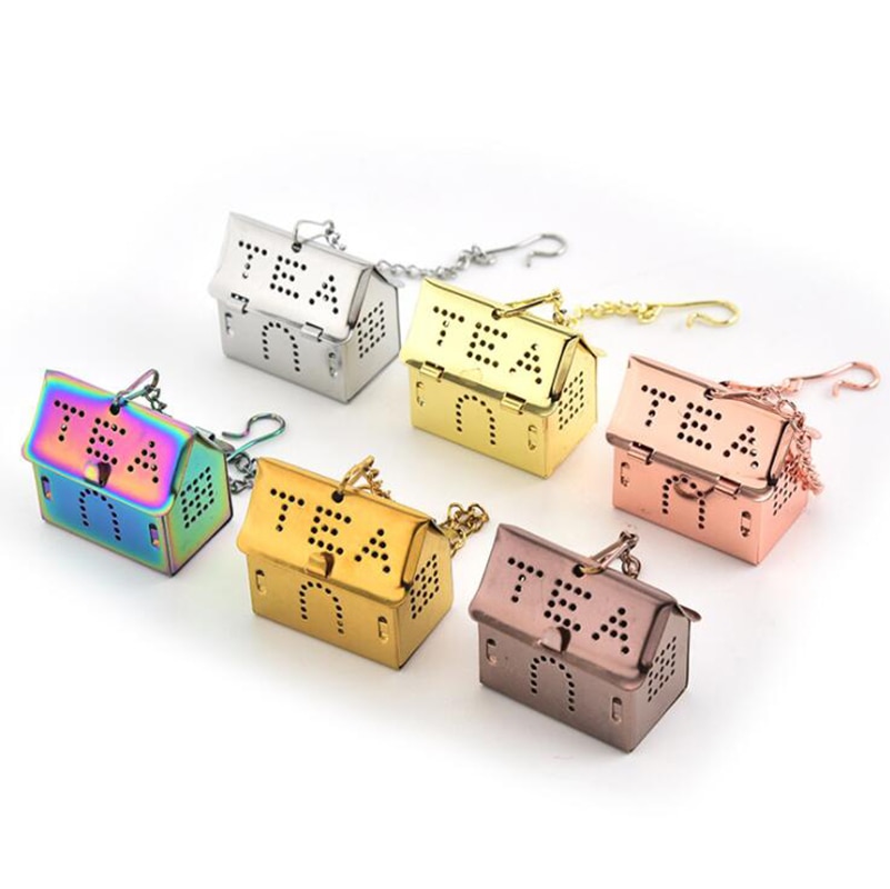 Hause Edelstahl Tee-ei Haus Gittergewebe Tee Sieb Bunte Tee-einstellen Zubehör Küche Werkzeuge заварник для чая