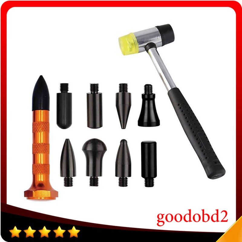 DIY Hand Reparatur Werkzeuge 10 teile/satz Leitungs Unten Zuschlags Werkzeug Paintless Entfernung Werkzeuge mit Delle Gummi Hammer mit 9 kopf