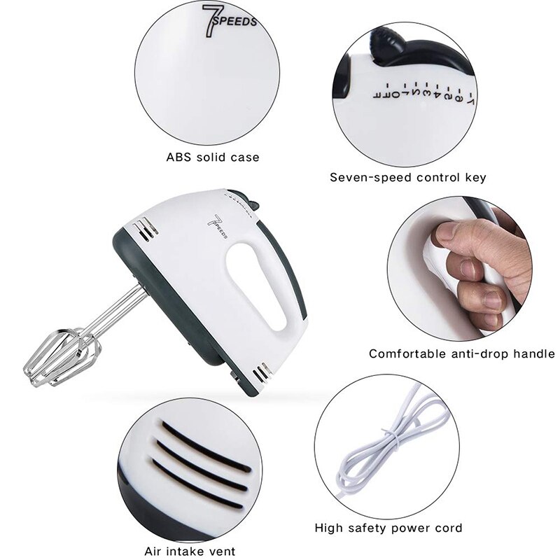 Hand-Gehalten Schneebesen Elektrische Haushalts Mischen und Mehl Schneebesen Backen Kleine Schlagsahne Rührgerät, EU Stecker